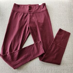 Offline By Aerie OG Legging Large Long Burgundy Cotton NWT Regular Rise